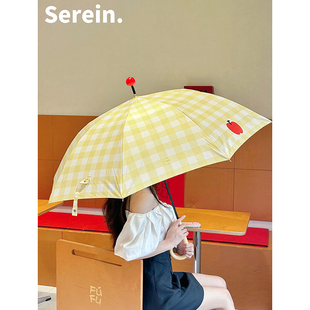 Serein高颜值长柄雨伞加大加固折叠自动晴雨两用女结实抗风格 子伞