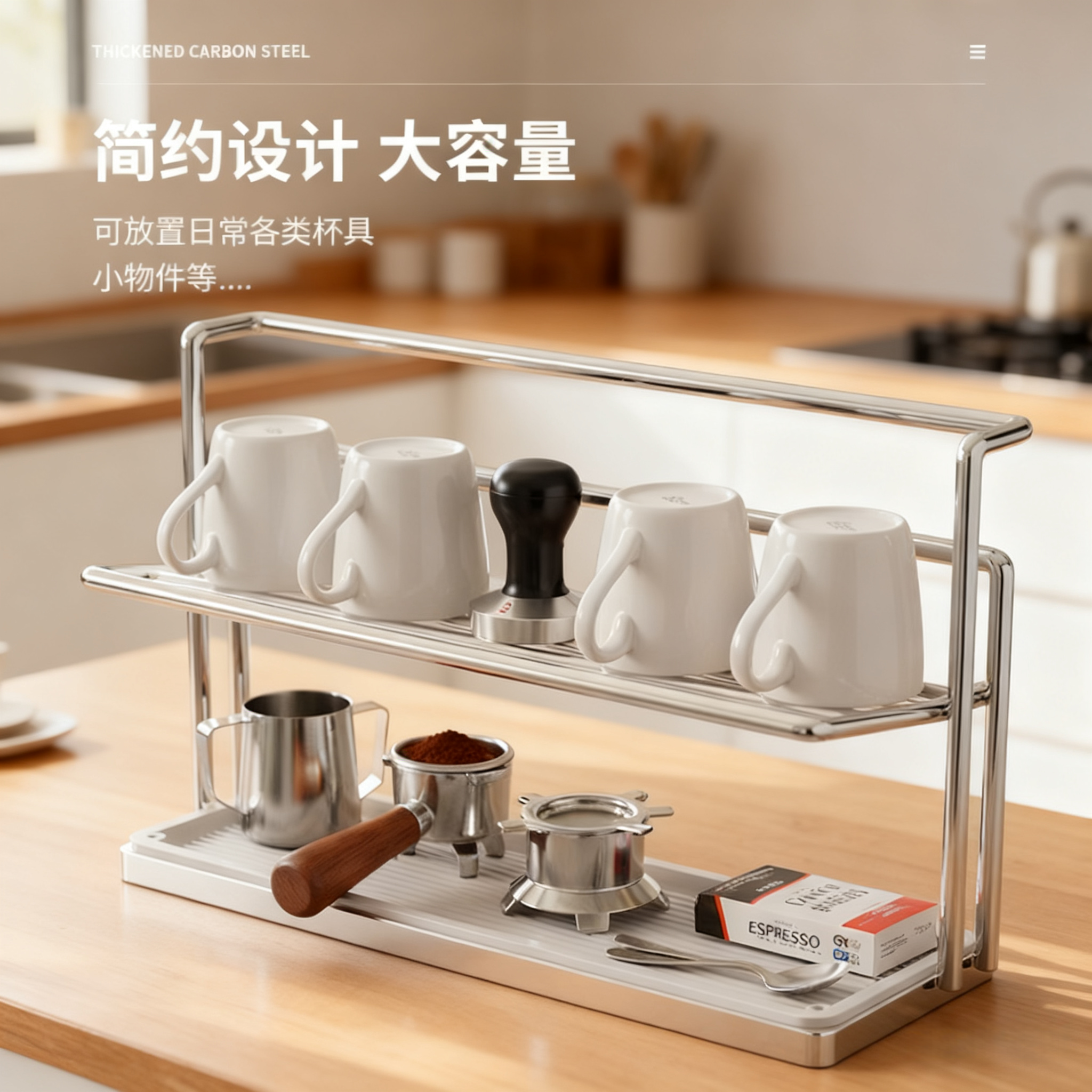 JUMILY不锈钢双层沥水水杯架