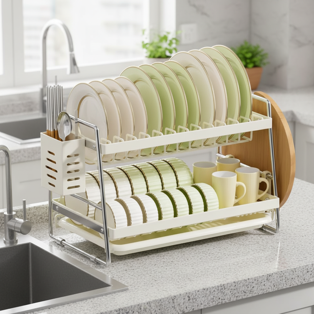 JUMILY新款家用多功能碗碟碗盘收纳沥水架放碗架收纳盒碗柜厨房置