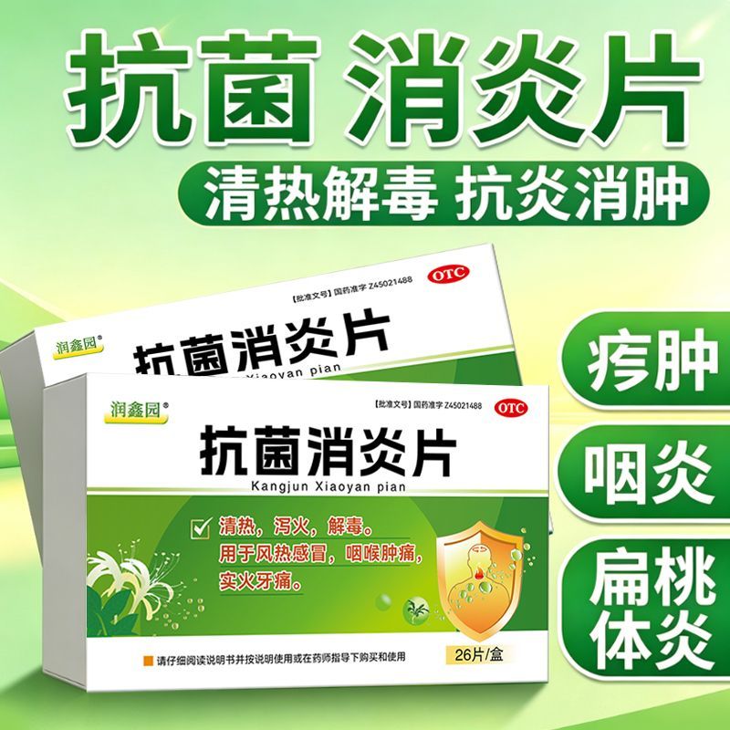 [鸿博]抗菌消炎片0.5g*26片/盒图片