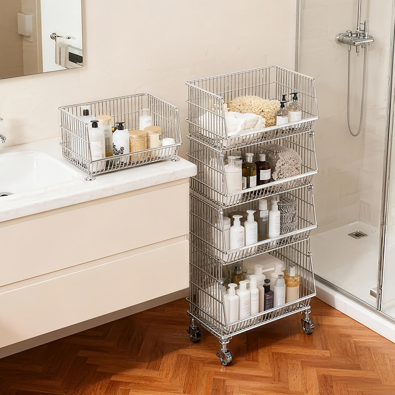 卫生间多层洗漱用品分层置物架可移动脏衣篮收纳筐阳台夹缝储物架,家庭/个人清洁工具,浴室角架/置物架,淘宝优惠券,粉丝福利购,淘宝优惠卷