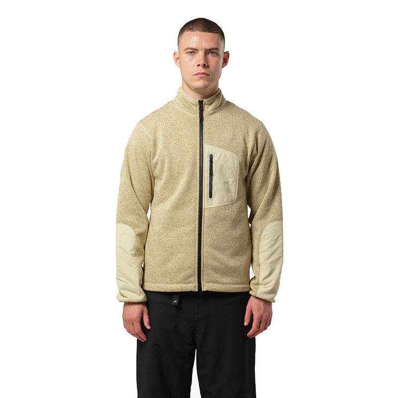 PURPLE MOUNTAIN OBSERVATORY 高立领羊毛拼接户外休闲抓绒衣外套