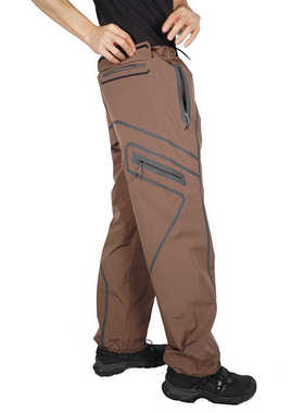 J EONGL I Hardshell Pants US 秋季 男士高街棕色抽绳束脚裤长裤