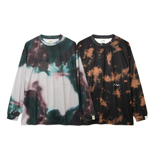 长袖 Tie T恤 透气时尚 Dye 男女扎染圆领薄款 MANASTASH 新款