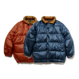 PLUS 经典 Expedition 男士 简约立领面包服羽绒服夹克 Down BEAMS