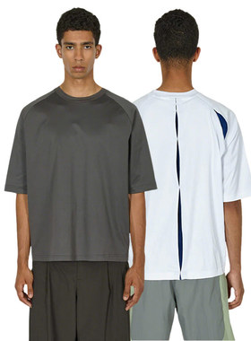 J.L-A.L Bellow T-Shirt 夏季宽松透气休闲背面裁剪时尚短袖T恤