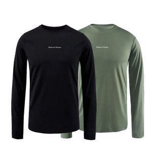 VISION 徽标透气T恤长袖 Ultralight 男士 上衣 Aloe DISTRICT