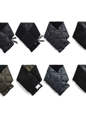 TAION |City Reversible Down Muffler 男女羽绒抓绒双面围巾