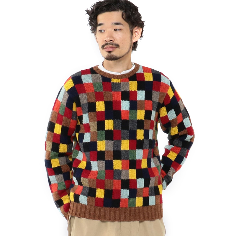 BEAMSPLUS手工加厚保暖羊毛衫