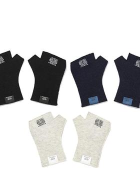 N.HOOLYWOOD FINGERLESS GLOVES 贴标简约纯色羊毛混纺无指手套