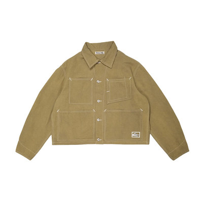 STORY MFG. Post Jacket 新款 宽松短款橄榄色复古工装夹克
