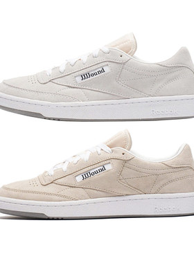 Reebok锐步x JJJJound Club C 85联名款低帮休闲时尚运动鞋浅棕色