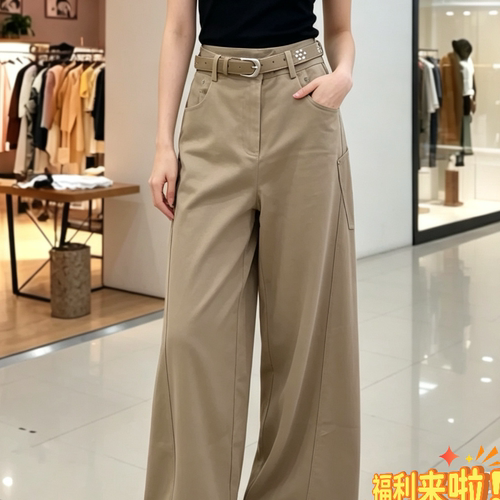 欧货高端女装2026秋季新款女装高端百搭显瘦宽松休闲直筒阔腿裤女