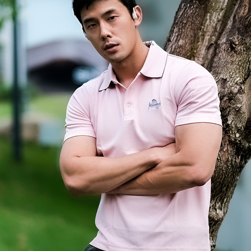 MagForce翻领夏季纯色polo衫