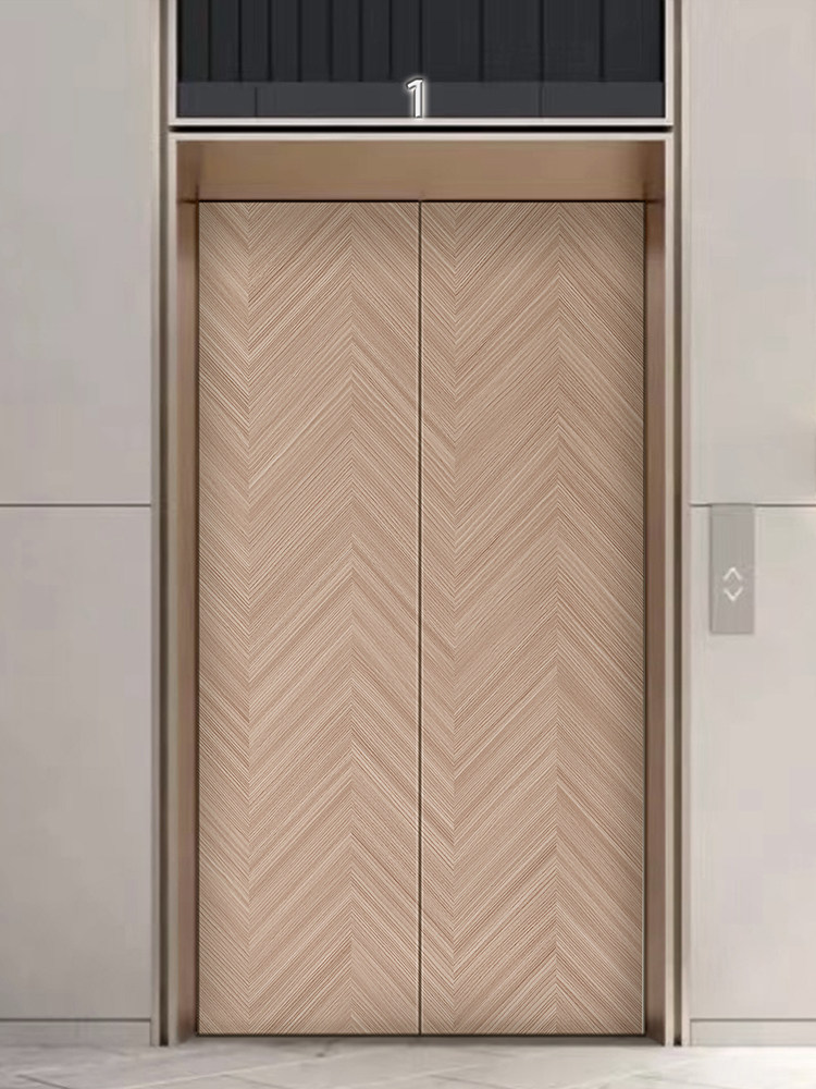 波音电梯门套内饰膜加厚木色木纹贴纸高档自粘装饰变色