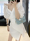 HIGH-CLASS DESIGN SENSE WHITE IRREGULAR ONE-SHOULDER SHIRT DRESS WOMENS SUMMER PURE LUST SEXY ROYAL SISTER SHORT SKIRT