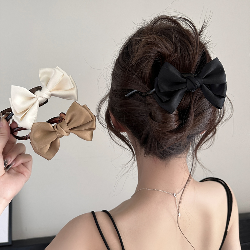 复古百搭蝴蝶结一字夹发夹