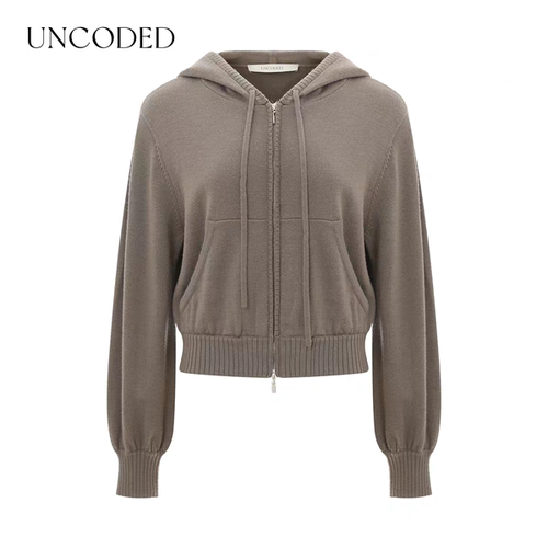 Uncoded26秋多色可调节抽绳连帽绒衫女简约气质百搭新款KWLA3Z209