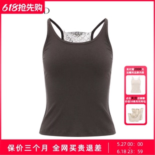 Uncoded26春咖/白性感露背蕾丝吊带舒适极简主义穿搭 KWLS2N298-1