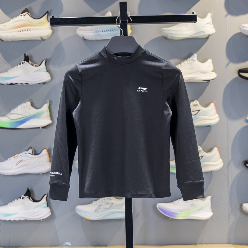 李宁儿童长袖T恤2025秋季新款男女大童吸汗舒适卫衣打底衫YTLV103