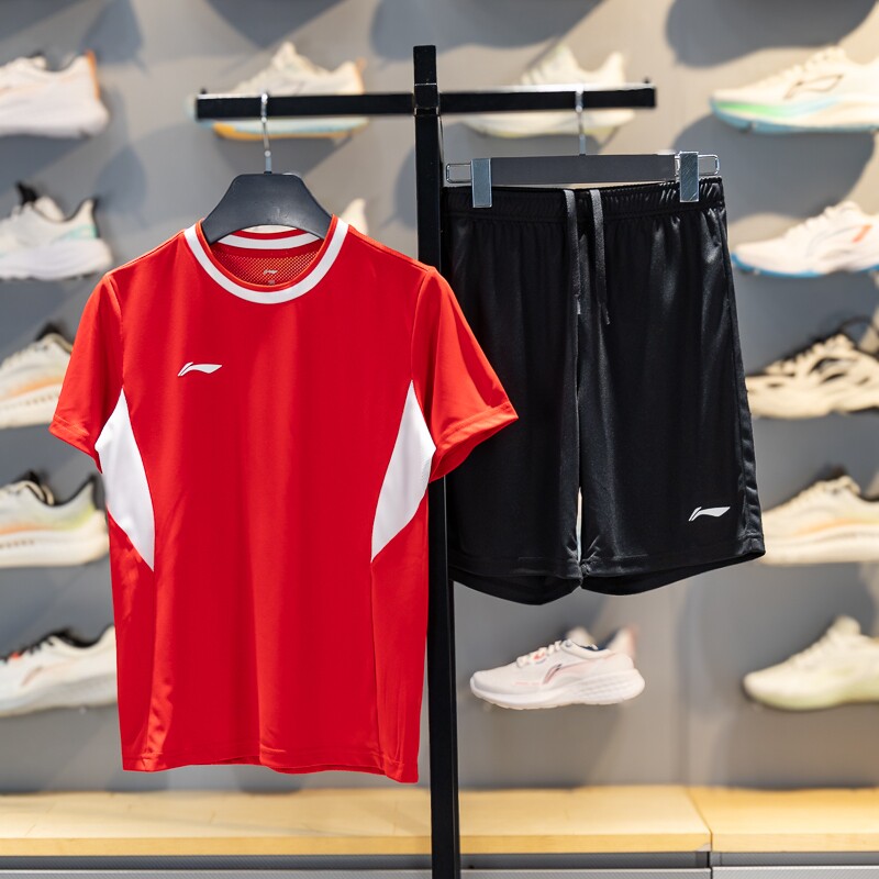 李宁儿童套装2026青少年比赛足球服男童速干衣服中大童装YATW010