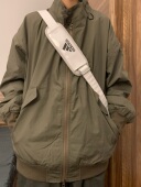 山月拾酒 秋冬军事日系复古宽松夹棉中性风棒球服工装 外套夹克