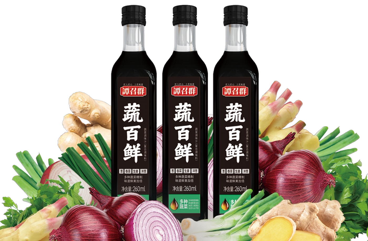 老谭味道蔬百鲜白灼汁金标生抽调味品酱油调料调味品260ml家用装