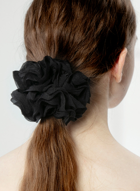 DAINEI岱妮蔷薇花语发圈女小众设计感头花法式丸子头大肠发圈发饰