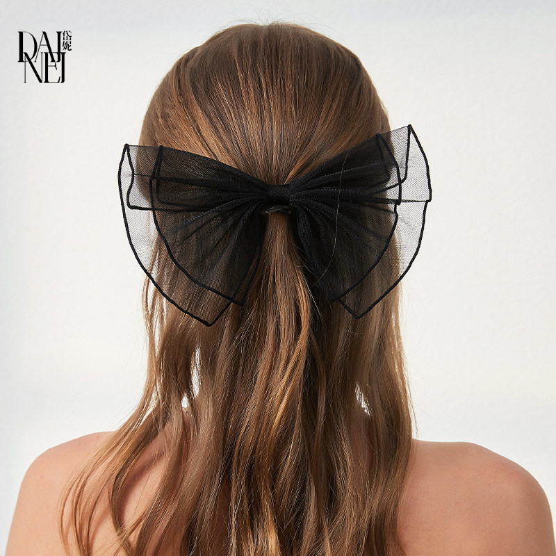 DAINEI岱妮优雅芭蕾蝴蝶结发夹优雅气质网纱后脑勺弹簧夹横夹发饰,饰品/流行首饰/时尚饰品新,发饰,淘宝优惠券,粉丝福利购,淘宝优惠卷
