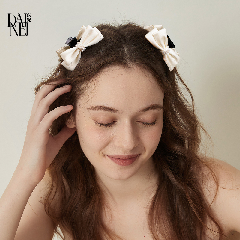 DAINEI岱妮优雅珍珠蝴蝶结小抓夹