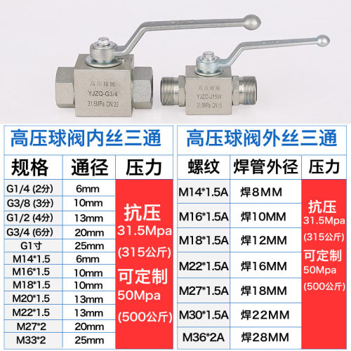 高压球阀YJZQ KHB-G2分3分4分6分1寸气碳钢内外丝公英制球阀