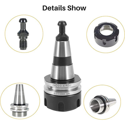ISO20 ISO30 ER16MS ER20MS ER32动平衡数控刀柄G2.5 30000RPM
