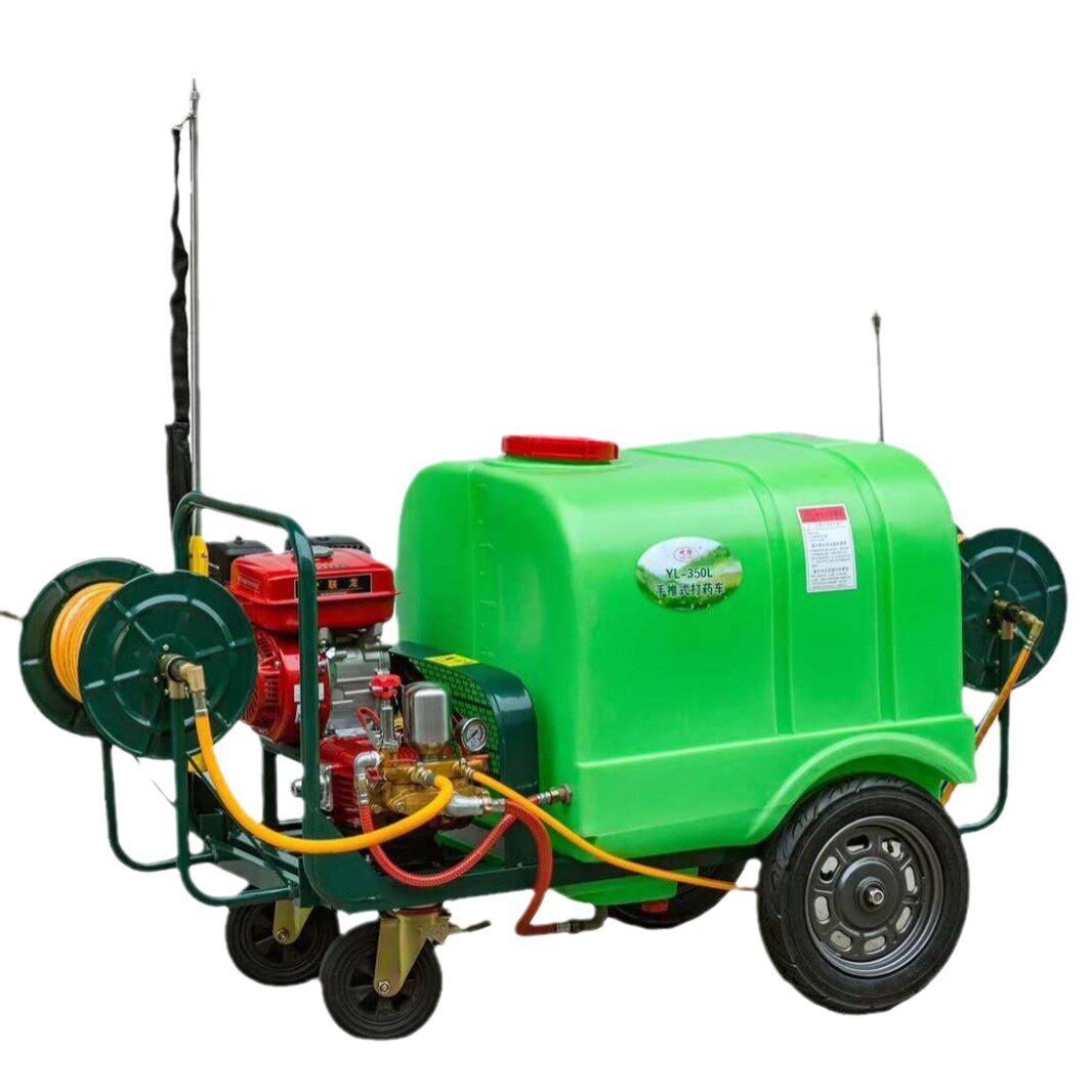 佳福农用手推式打药机遥控启动电动喷雾器园林推车式汽油消毒机