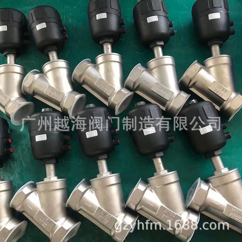 304不锈钢气动角座阀焊接高温蒸汽Y型角座阀门DN15 20 25 32 40