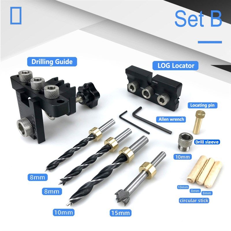 三合一圆预埋件木榫中心开孔定位器  槽钢角铁开孔器 木工工具