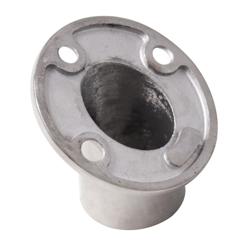 90度60度圆管座316不锈钢遮阳棚配件栏杆扶手底座游艇配件五金