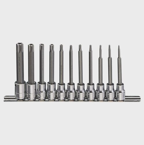 Genius 天赋工具3/8″10mm系列11件套五星中空旋具套筒组BS-311PL