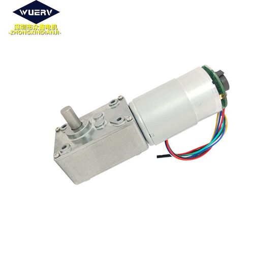 5840-555B直流减速电机涡轮蜗杆微型编码器12V24可调速正反转马达