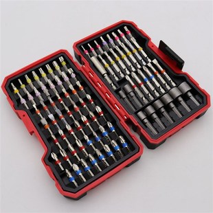 S2材质电动螺丝刀短批头32 83件套一字十字米字梅花六角套筒接