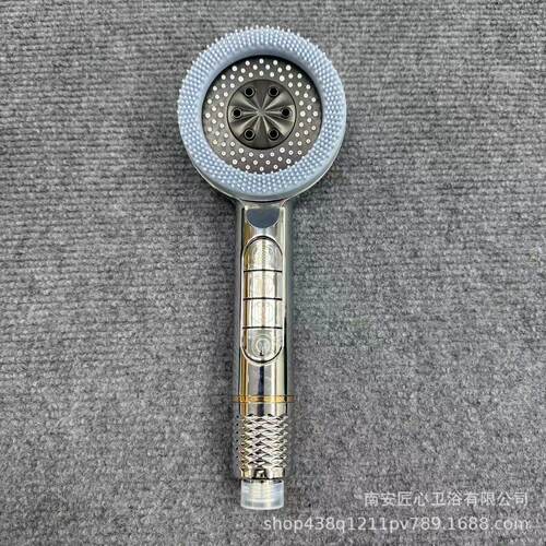 跨境美式风按摩带毛刷爱淋增压手持花洒套装带喷枪出水淋浴器