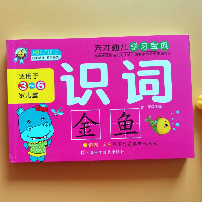 幼小衔接3-6岁儿童识词生字学数数幼儿启蒙教材注音组词造句天地人