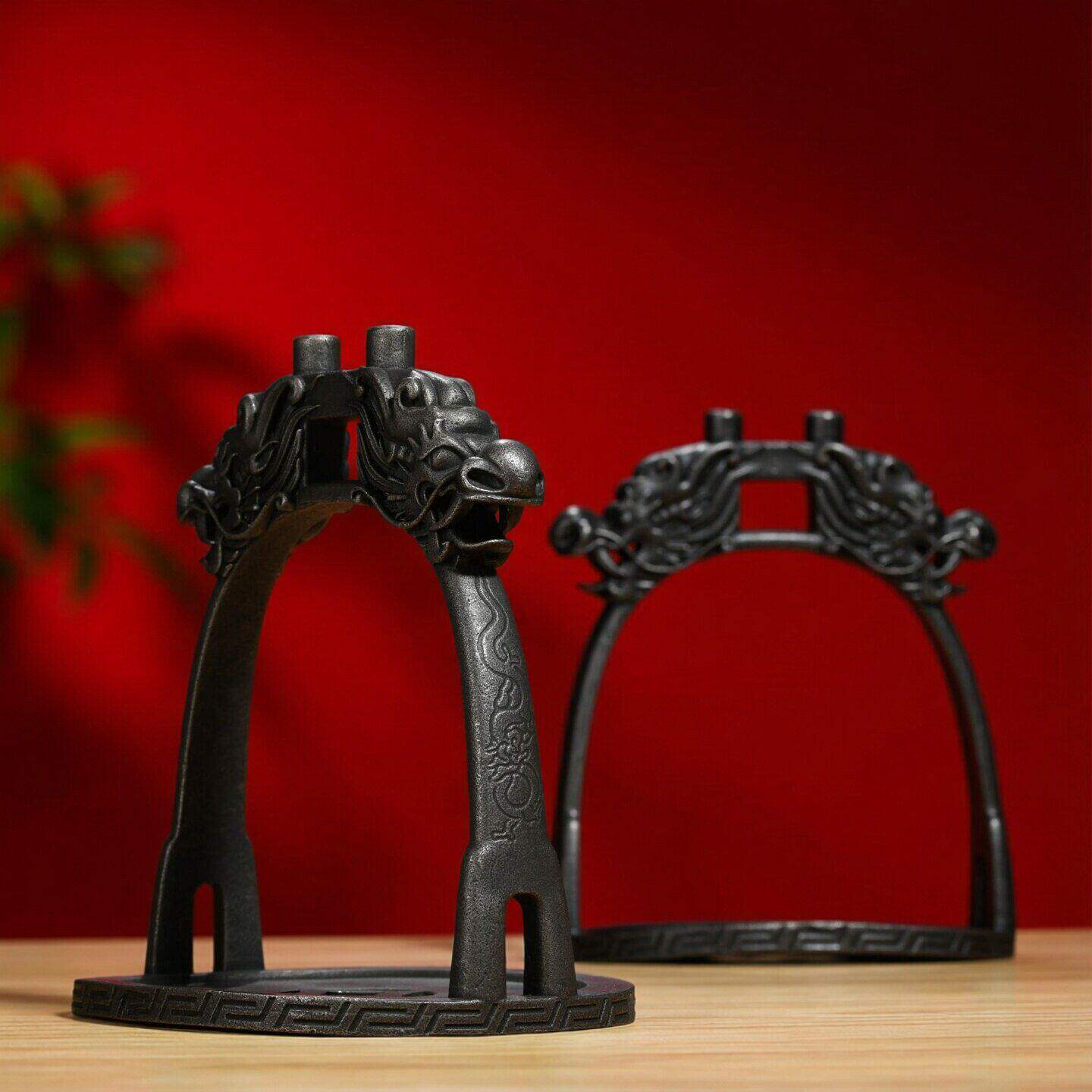 马匹装备纯铁马镫一对骑马老物件马具马登马术用品铁马蹬工艺品