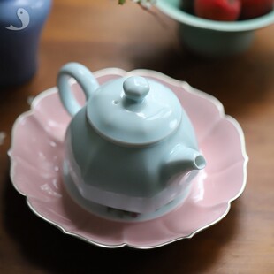 大鱼美器 影青六面壶 功夫手工茶壶景德镇陶瓷单壶青瓷红茶白茶壶