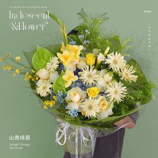 油画风 高级小众混搭花束 厦门同城鲜花速递花店送花上门生日订花