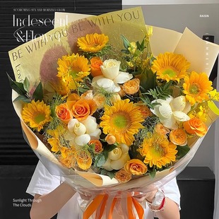 向日葵花束 生日鲜花速递厦门同城花店送花上门毕业季花束送男士