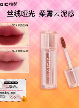 VIAGGIO惟都像素哑光唇泥唇霜口红隐匿唇纹绵柔丝滑不拔干显白正