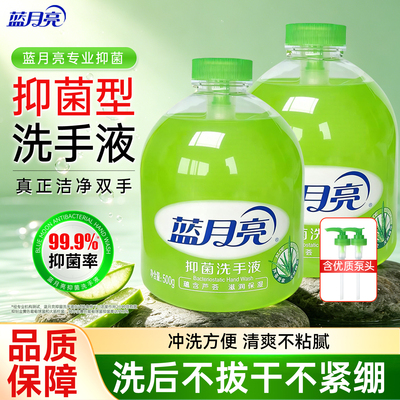 蓝月亮抑菌芦荟洗手液清洁家庭装
