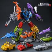 粤星混天豹合金工程七合体益智机器人男孩变形玩具机器人金刚