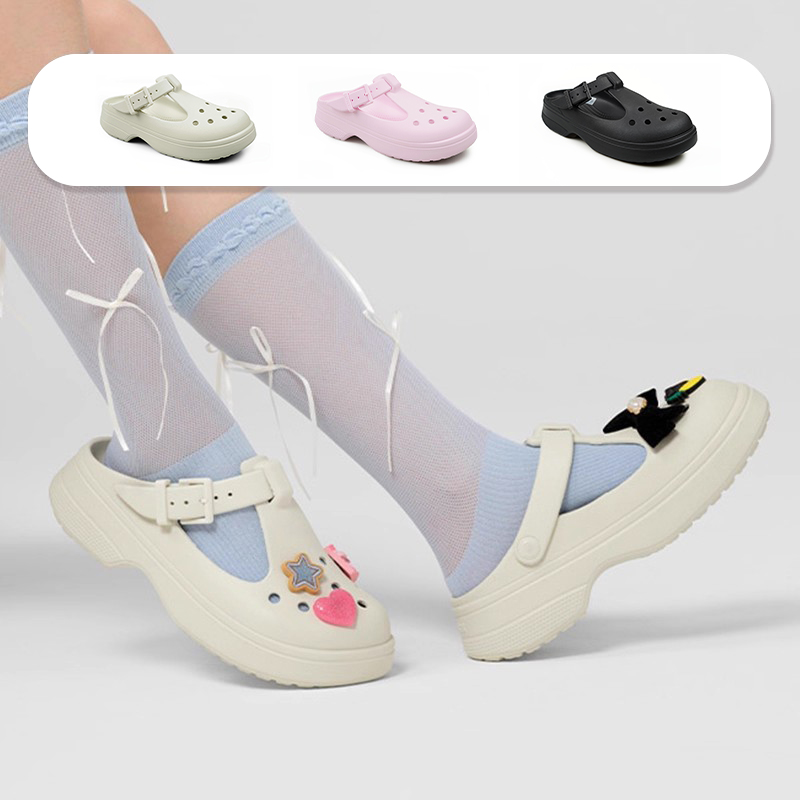 Crocs卡骆驰经典玛丽珍洞洞女鞋