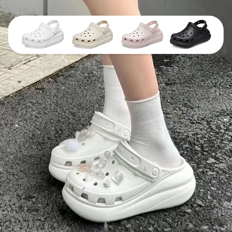 Crocs卡骆驰泡芙增高男女洞洞鞋